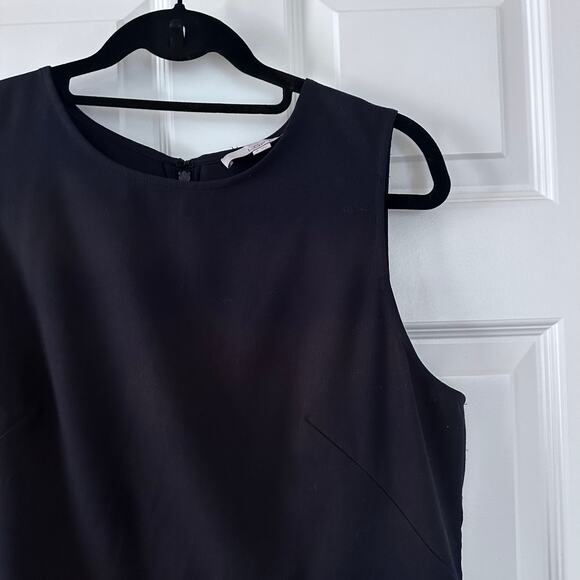 Ann Taylor LOFT Navy Flounce Hem Dress - Pearl Pockets - Picture 4 of 10